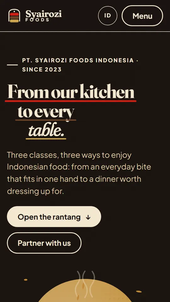 Syairozi Foods: Home page, phone