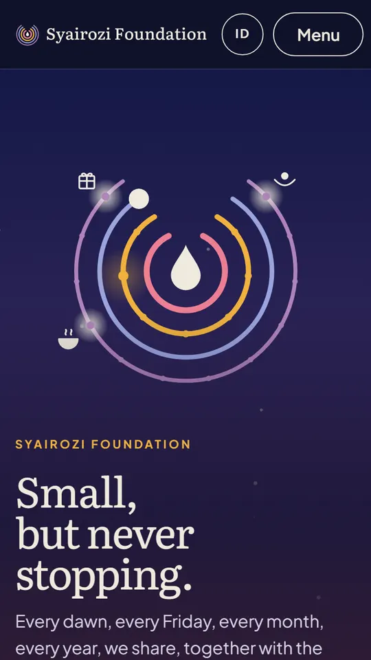 Syairozi Foundation: Home page, phone