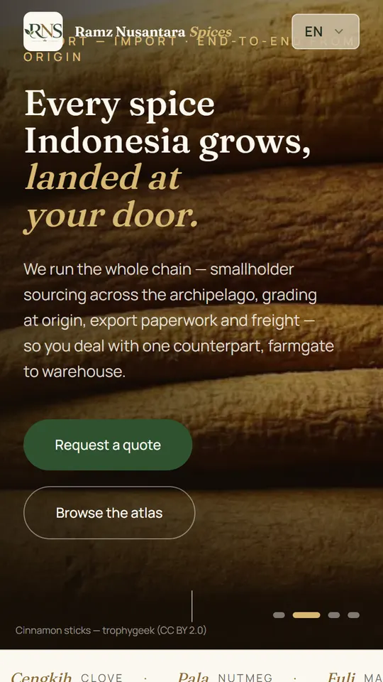 Ramz Nusantara Spices: Home page, phone
